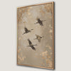 Japanese Cranes Framed Luxury Canvas Print Wall Art