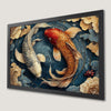 Japanese Koi Fish Art Poster - Swirling Water Print for Home Decor