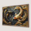 Japanese Koi Fish Yin Yang Canvas Print Zen Art