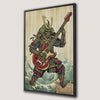 Japanese Samurai Warrior Musician Canvas Print Art