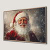Jolly Santa Claus Canvas Print Snowy Christmas Art