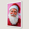 Jolly Santa Portrait Art Poster for Christmas Cheer
