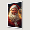 Joyful Santa Claus Art Poster for Christmas Cheer