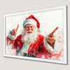 Joyful Santa Claus Art Poster for Festive Holiday Decor