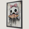 Kawaii Ghost Pizza Feast Art Poster for Halloween