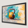 Kettlebell Abstract Art Poster for Gym and Fitness Decor