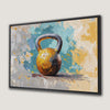 Kettlebell Abstract Fitness Canvas Print for Gym Decor