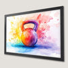 Kettlebell Watercolor Art Poster - Energize Your Home Gym