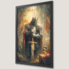 Knight in Armor Art Poster - Creepy Scene for Wall Decor