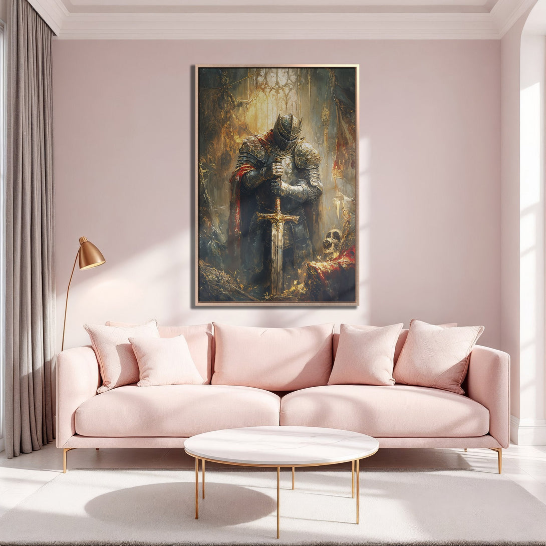 Framed Wall Art featuring roses and books in a vintage style, with a dark, moody color palette. Perfect for adding a touch of elegance to your Halloween decor.