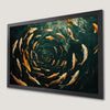 Koi Fish Spiral Art Poster - Japanese Zen Decor for Your Walls