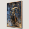 Lady Justice Canvas Print Holding Sword Wall Art