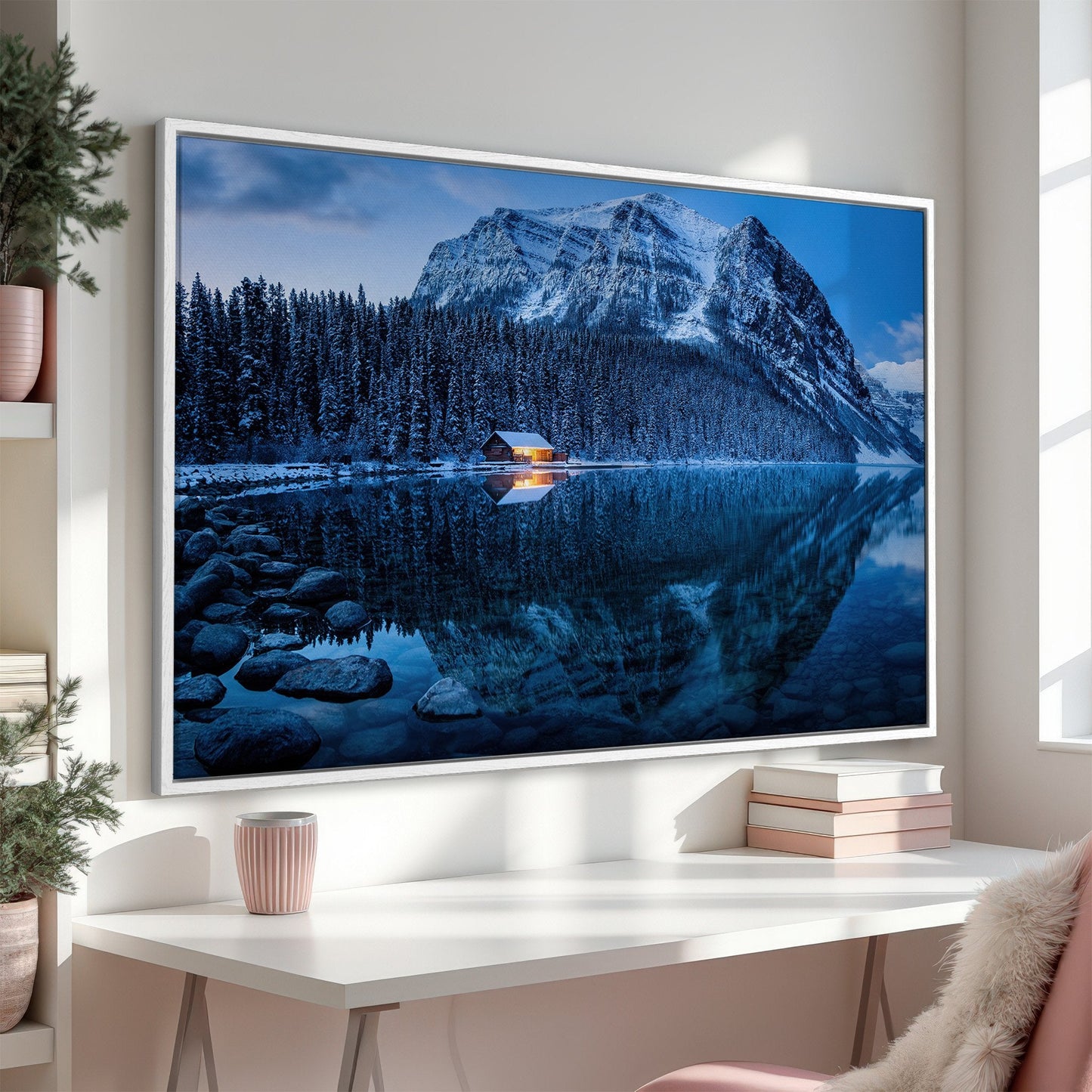Lake Louise Canadian Nature Canvas Print Wall Art