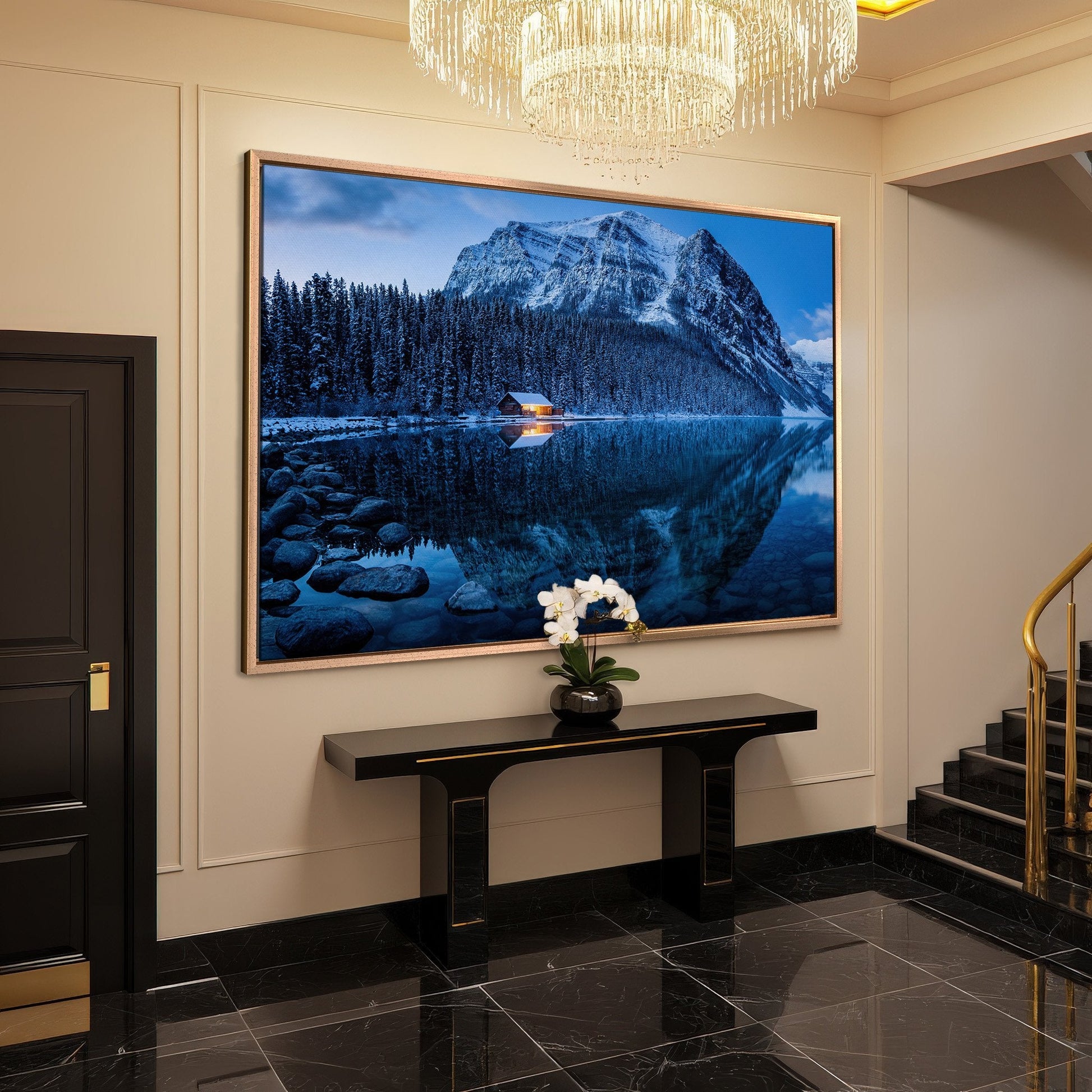 Lake Louise Canadian Nature Canvas Print Wall Art