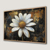Large White Daisy Abstract Canvas Print Art