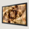 Layered Geometric Art Poster in Brown and Beige Tones