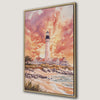 Lighthouse at Sunset Canvas Print for Coastal Decor
