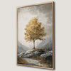 Lonely Autumn Tree Canvas Print Mountain Artwork