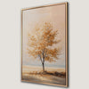 Lonely Tree Canvas Print in Golden Autumn Landscape