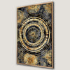 Luxurious Black and Gold Canvas Print with Geometric Circles