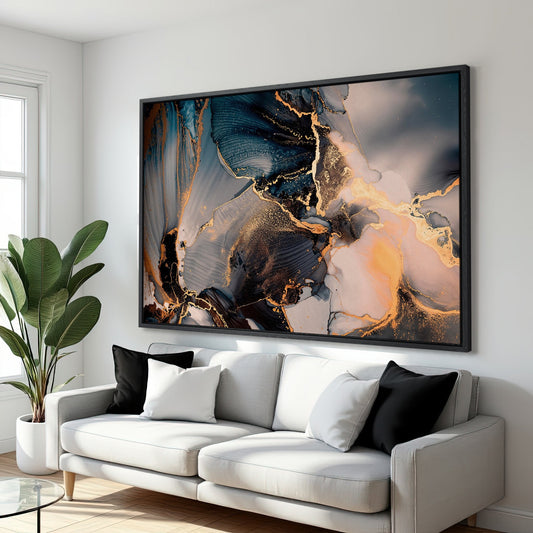 Luxury Abstract Fluid Art Marble Canvas Print