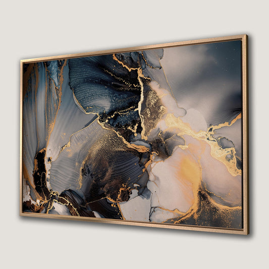 Luxury Abstract Fluid Art Marble Canvas Print