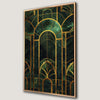 Luxury Art Deco Green and Gold Canvas Print Wall Art