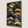 Luxury Black and Gold Geometric Waves Canvas Print