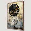 Luxury Black Moon and Tree Canvas Print Wall Art
