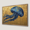 Luxury Blue Jellyfish Canvas Print for Marine Life Enthusiasts