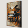 Luxury Framed Grand Piano Canvas Print Wall Art