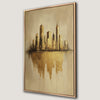 Luxury Golden Urban Silhouette Canvas Print Framed Art