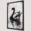 Macabre Black Swan Art Poster for Gothic Home Decor