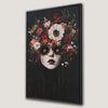 Macabre Flower Head Woman Canvas Print for Dark Academia