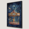 Magic Carousel Horse Framed Canvas Print Surreal Decor