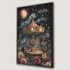 Magical Carousel Surreal Scene Canvas Print Wall Art
