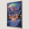 Magical Winter Village Canvas Print for Festive Holiday Decor