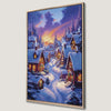 Magical Winter Village Canvas Print Holiday Decor