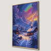 Magical Winter Village Snowy Landscape Canvas Print