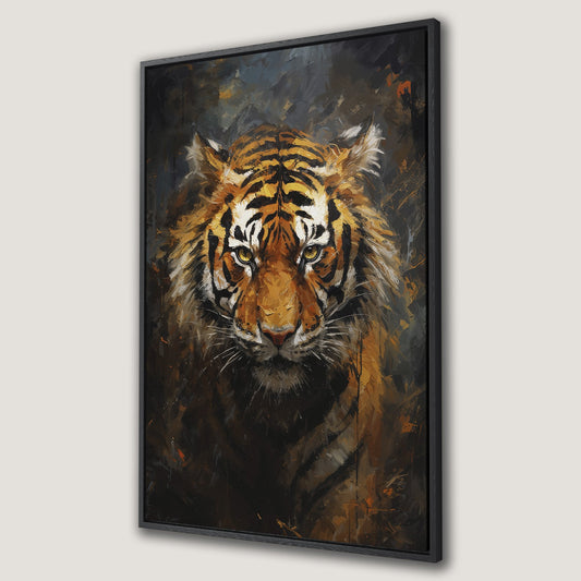Magnificent Predator Tiger Oil Painting Canvas Print