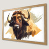 Majestic Bison Art Poster for Boho Decor