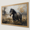 Majestic Black Horse Art Poster - Dynamic Nature Print