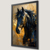 Majestic Black Stallion Art Poster for Equestrian Decor