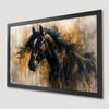 Majestic Black Stallion Art Poster - Modern Horse Decor for Your Walls