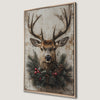 Majestic Christmas Deer Canvas Print for Rustic Decor