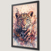 Majestic Leopard Portrait Art Poster for Wildlife Lovers