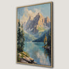 Majestic Mountain and Lake Scenery Canvas Print Wall Art