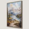 Majestic Mountain Lake Framed Canvas Print Wall Art