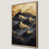 Majestic Mountain Peaks Abstract Canvas Print