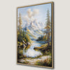Majestic Mountain Peaks Lake View Canvas Print Rustic Art